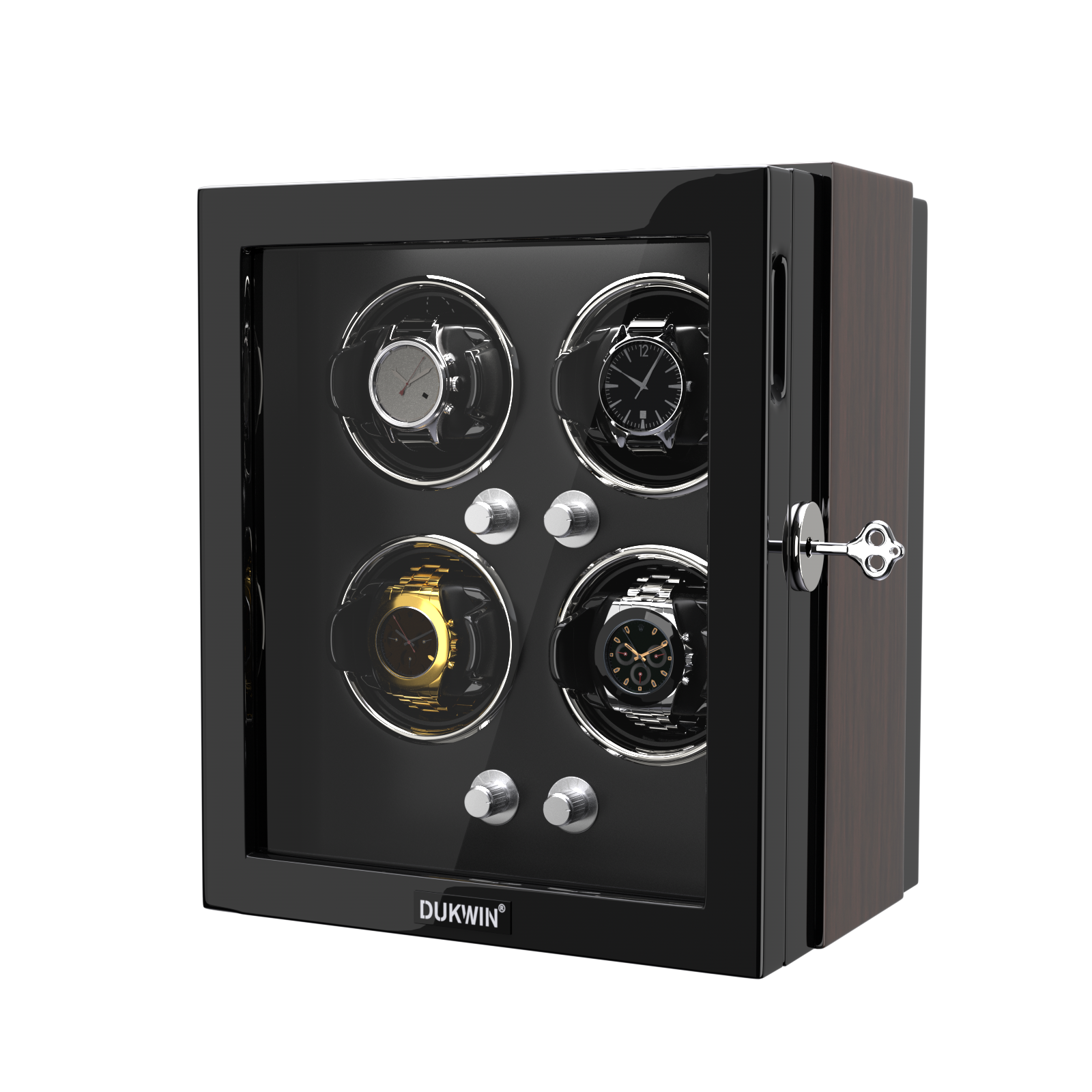 Quad Watch Winders for 4 Automatic Watches Quiet Mabuchi Motors with L