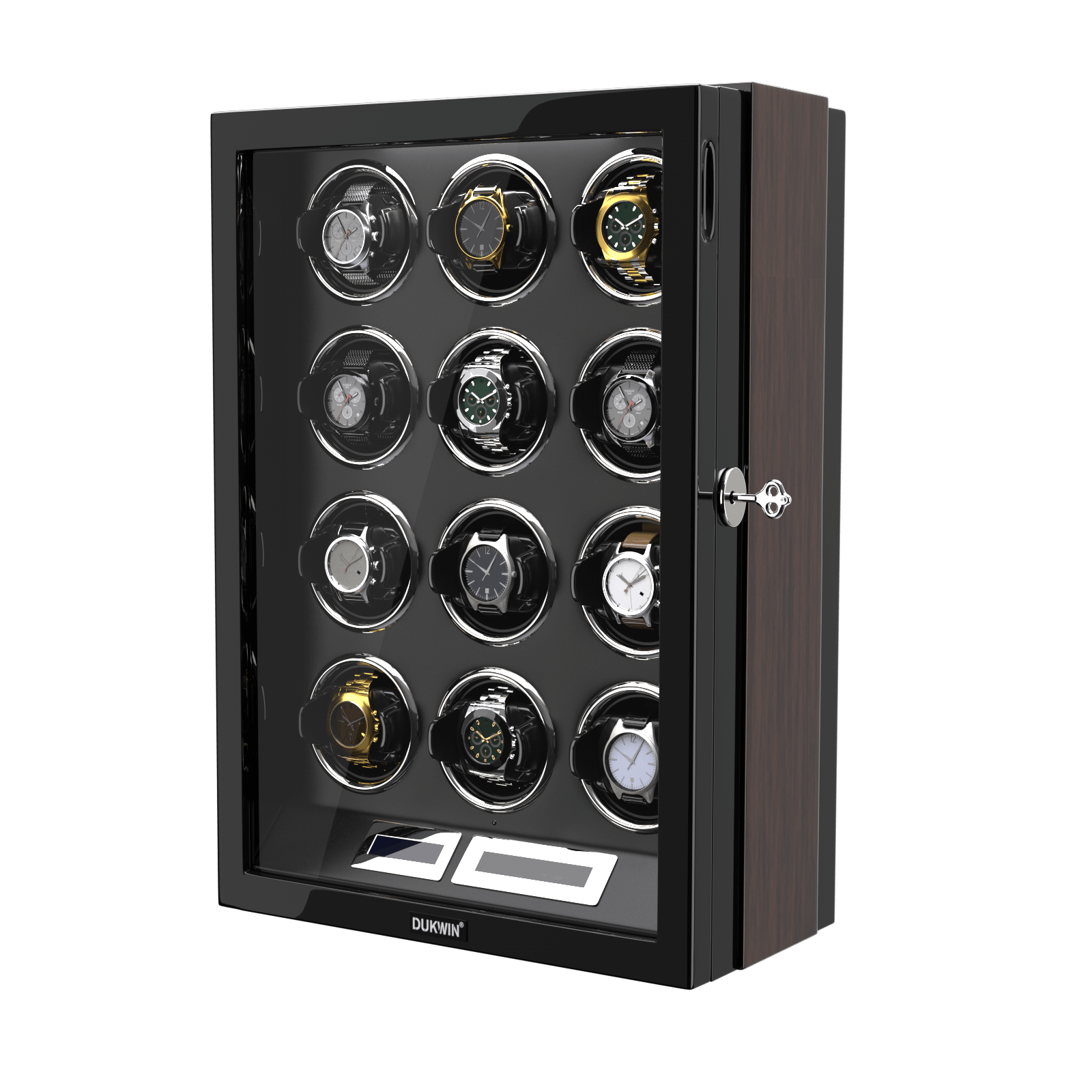 12 Caricaorologi per orologi automatici Telecomando LCD Silenzioso Motori Mabuchi Grande rotatore