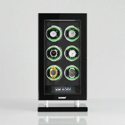Special Edition- 6 Watch Winder with Upgraded Fingerprint Entry RGB Light Mabuchi Motors
