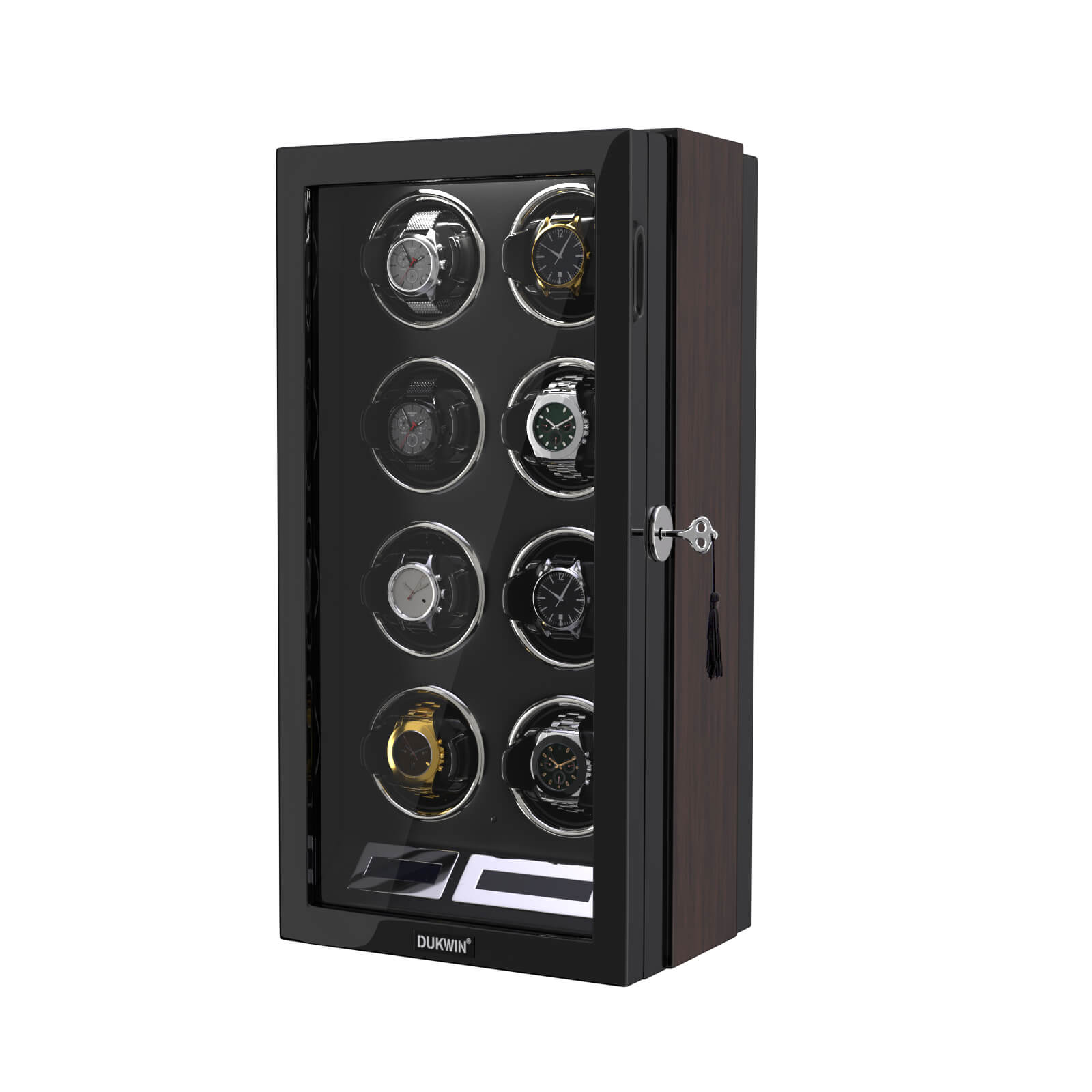 8 Watch Winder with LCD Touchscreen Remote Control Quiet Mabuchi Motors