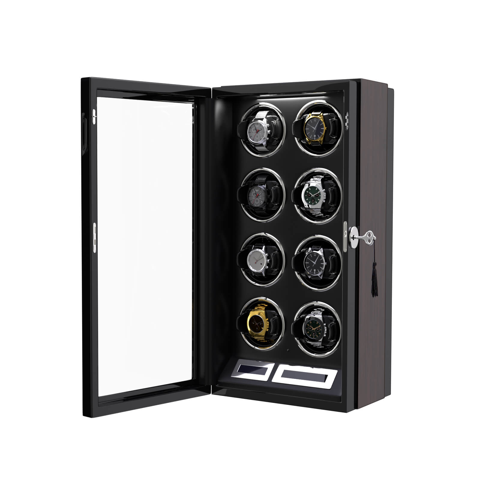 8 Watch Winder with LCD Touchscreen Remote Control Quiet Mabuchi Motors
