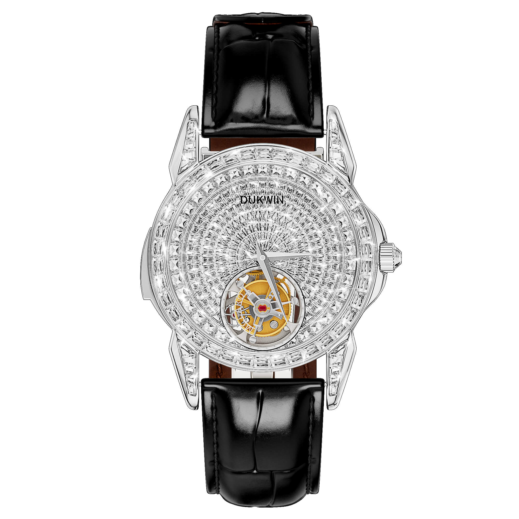 Sovereign Eye Tourbillon - Automatic Mechanical Watch l Sparkling Crystal‑Encrusted Luxury Men Watch