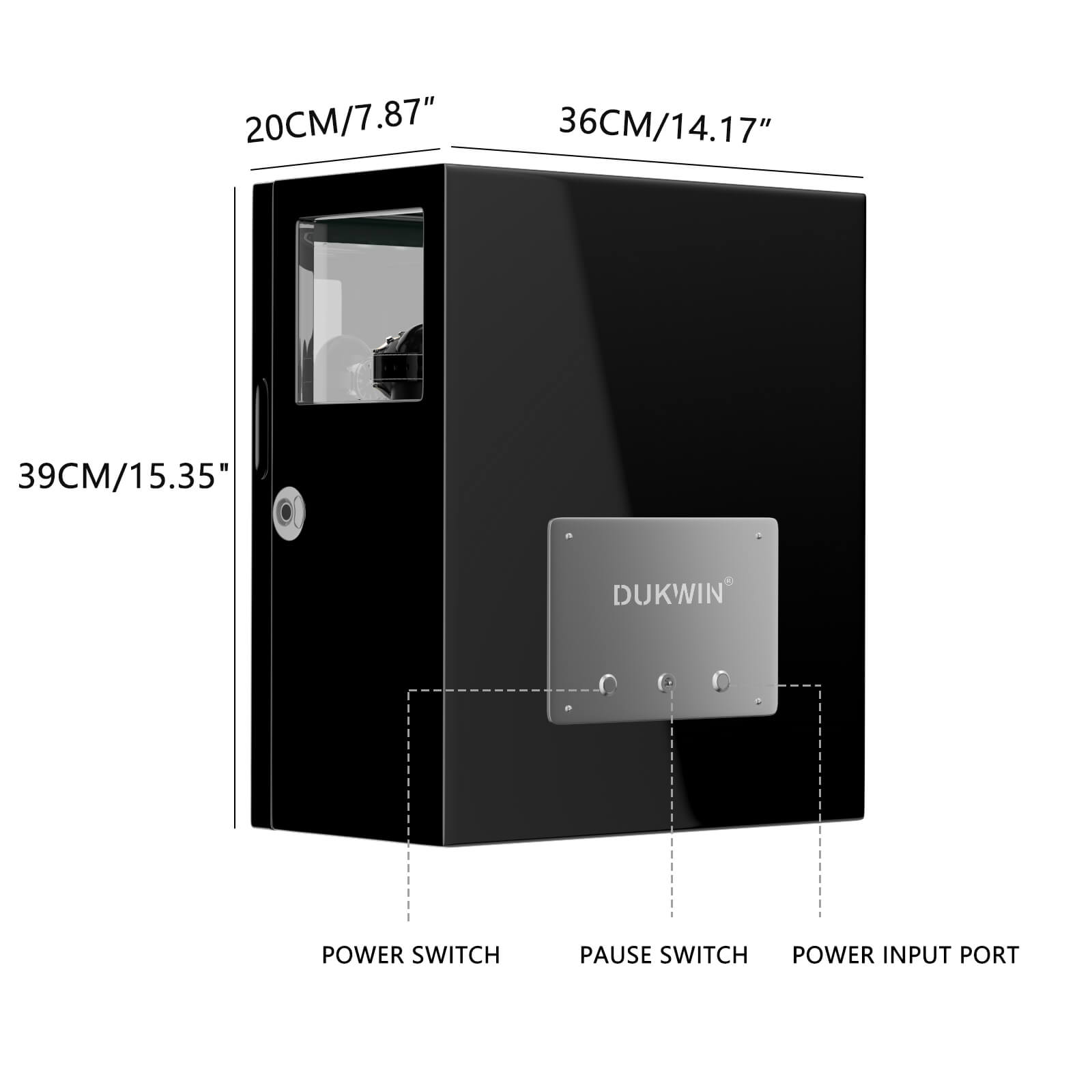 3 caricatori per orologi con blocco delle impronte digitali e telecomando LCD per riporre altri 4 orologi - Blu Tiffany