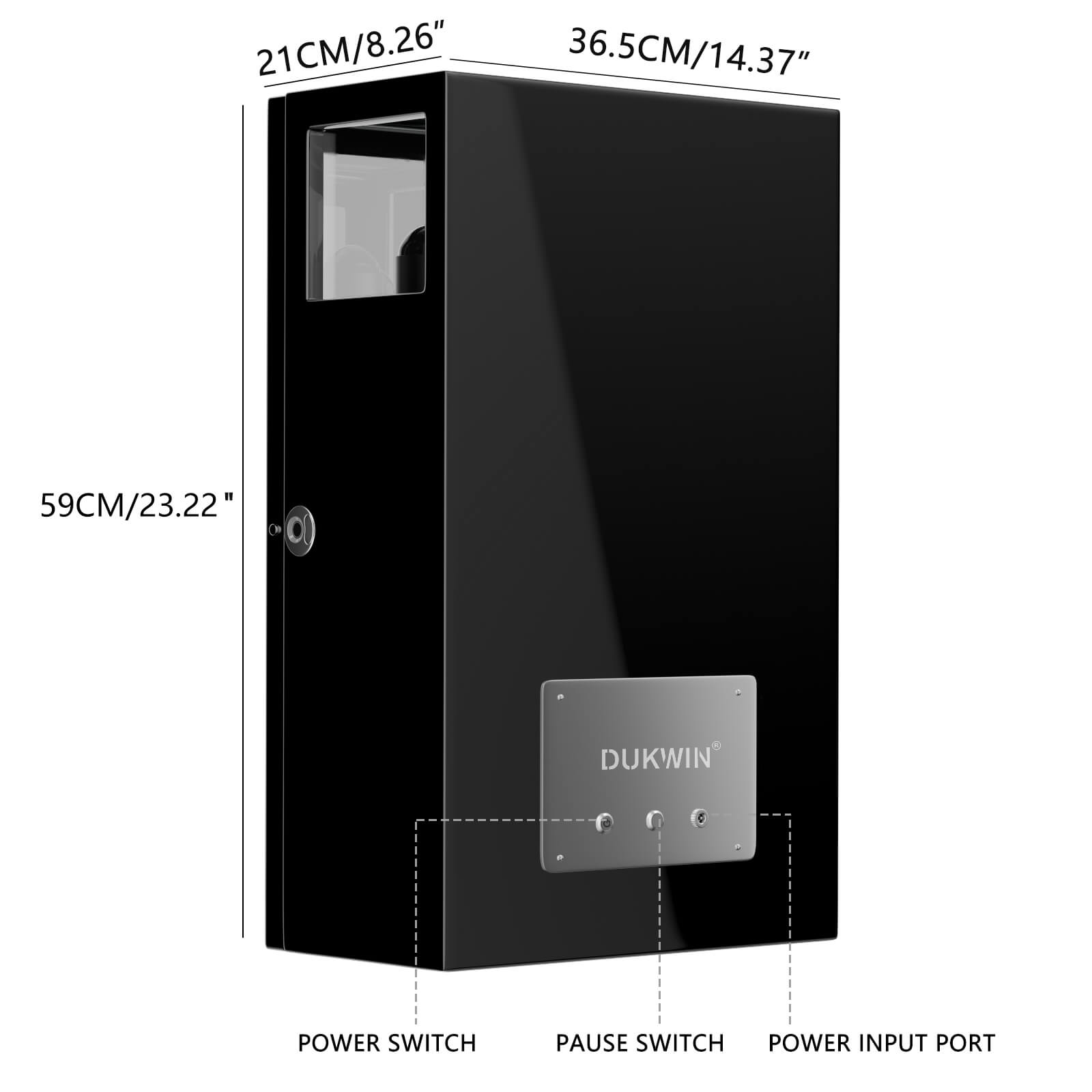 Verrouillage D'empreinte Digitale 9 Remontoirs De Montre Avec 4 Supports De Montre Stockage Télécommande LCD - Rouge