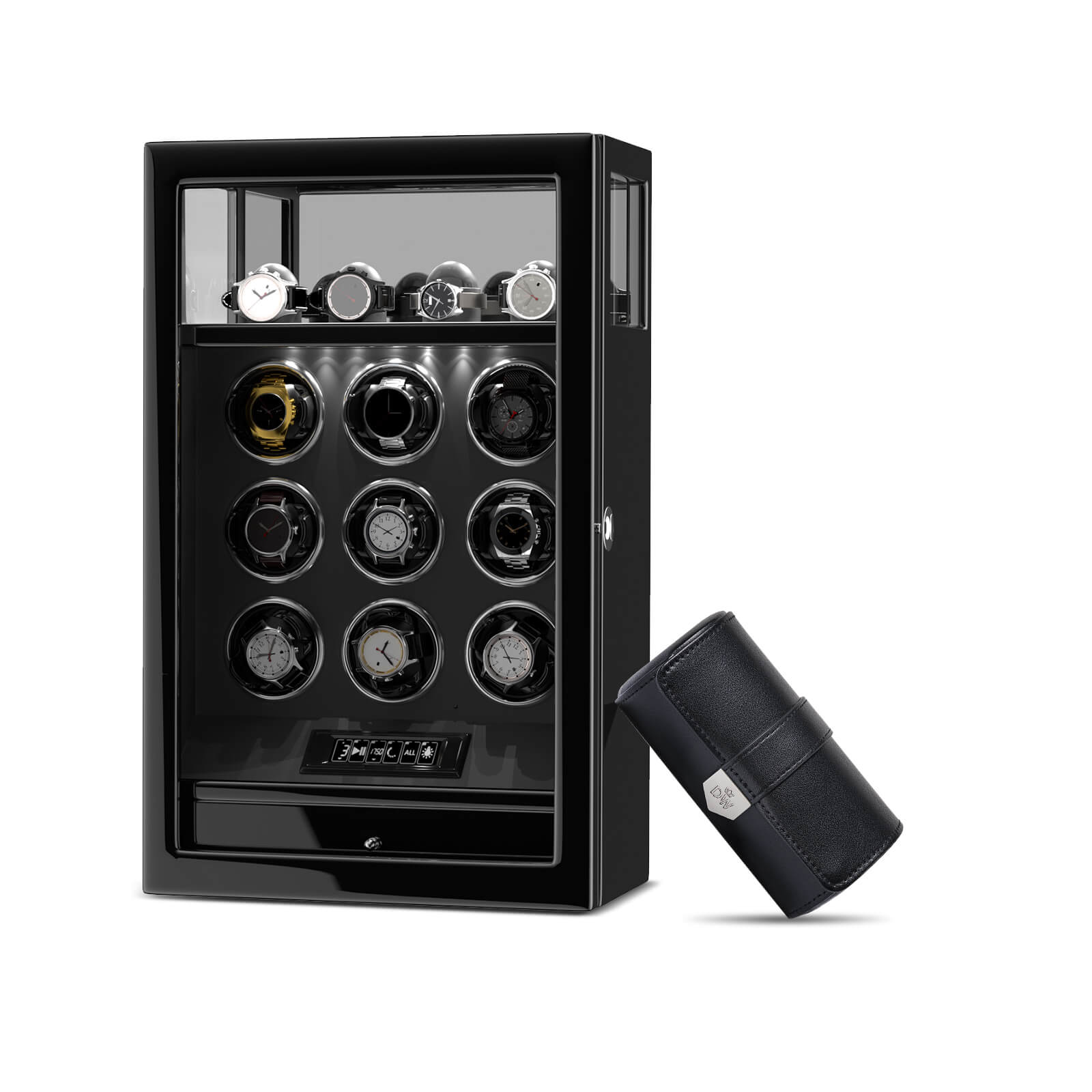 6 + 6 caricaorologi con vani aggiuntivi Aurora Blue Light