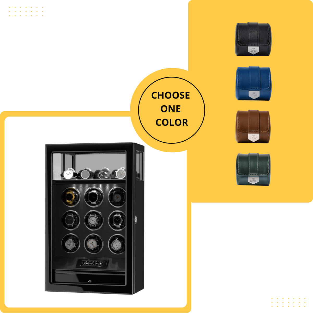 6 + 6 caricaorologi con vani aggiuntivi Aurora Blue Light