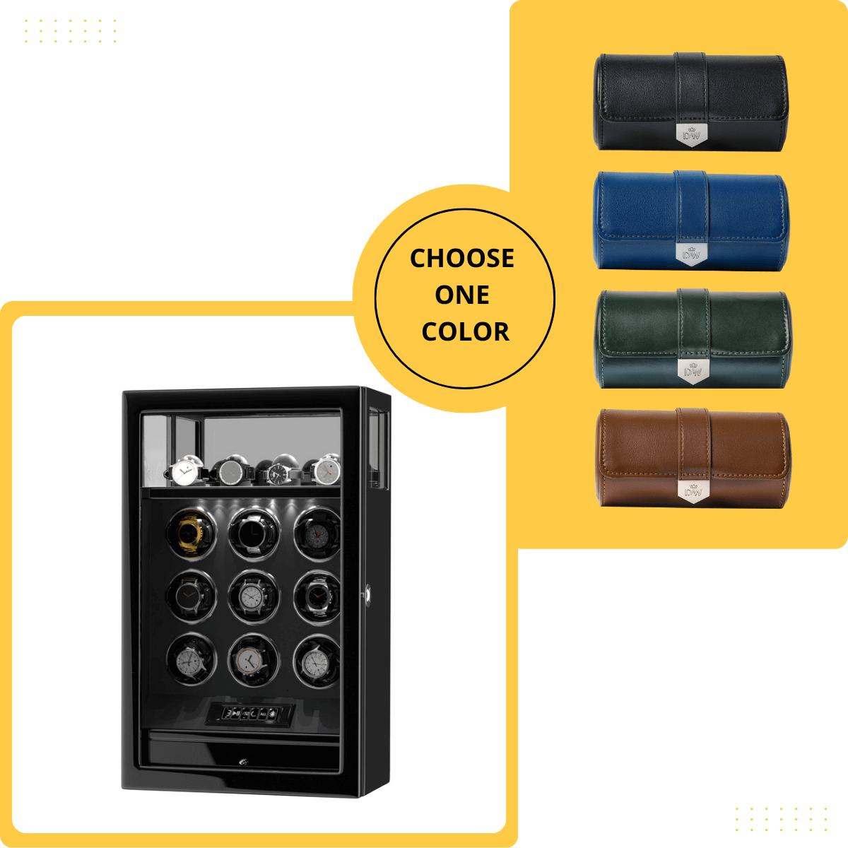 6 + 6 caricaorologi con vani aggiuntivi Aurora Blue Light