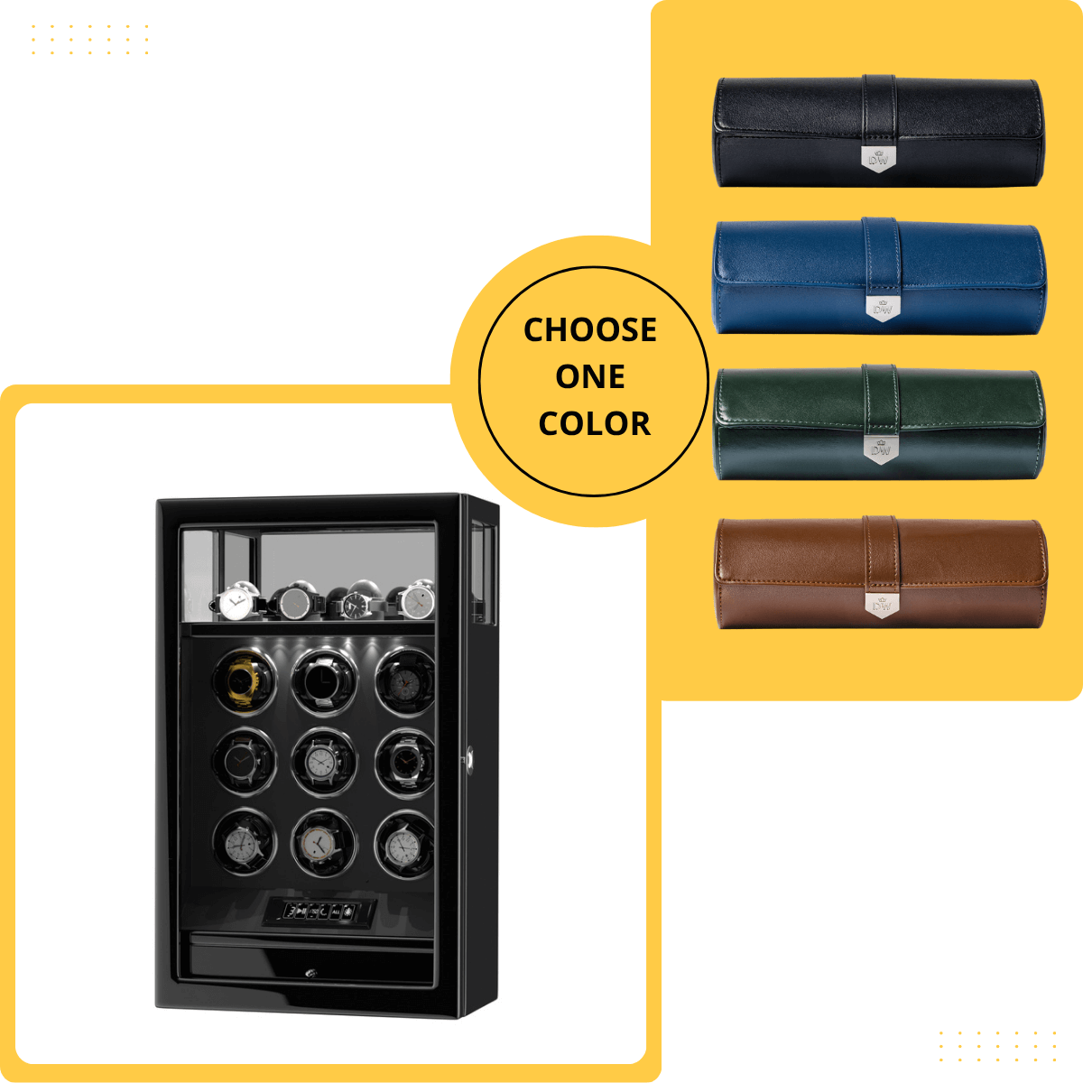 6 + 6 caricaorologi con vani aggiuntivi Aurora Blue Light