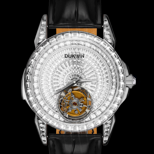 Sovereign Eye Tourbillon - Automatic Mechanical Watch l Hand‑Cut Zirconia Luxury Men Watch l Bonus Precision Winder Included