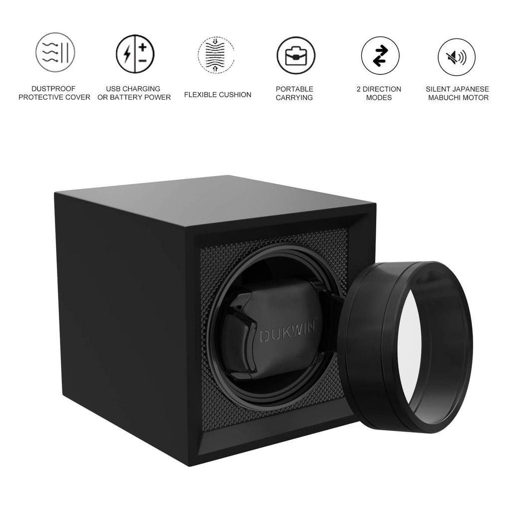 Single Watch Winder Portable Watch Box for Automatic Watches DUKWIN
