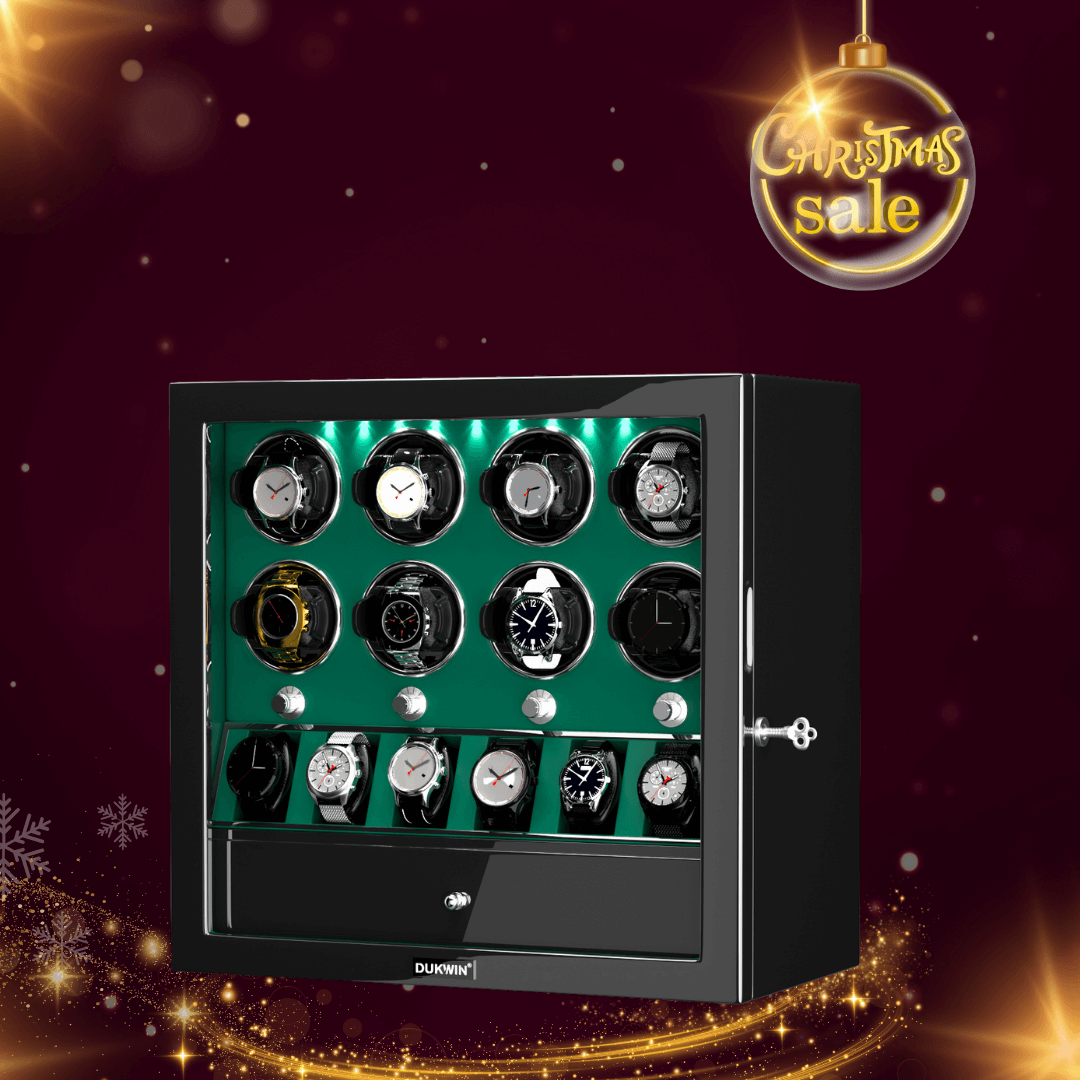 Caricatori per 8 orologi con custodia per 6 orologi con ampio spazio - verde