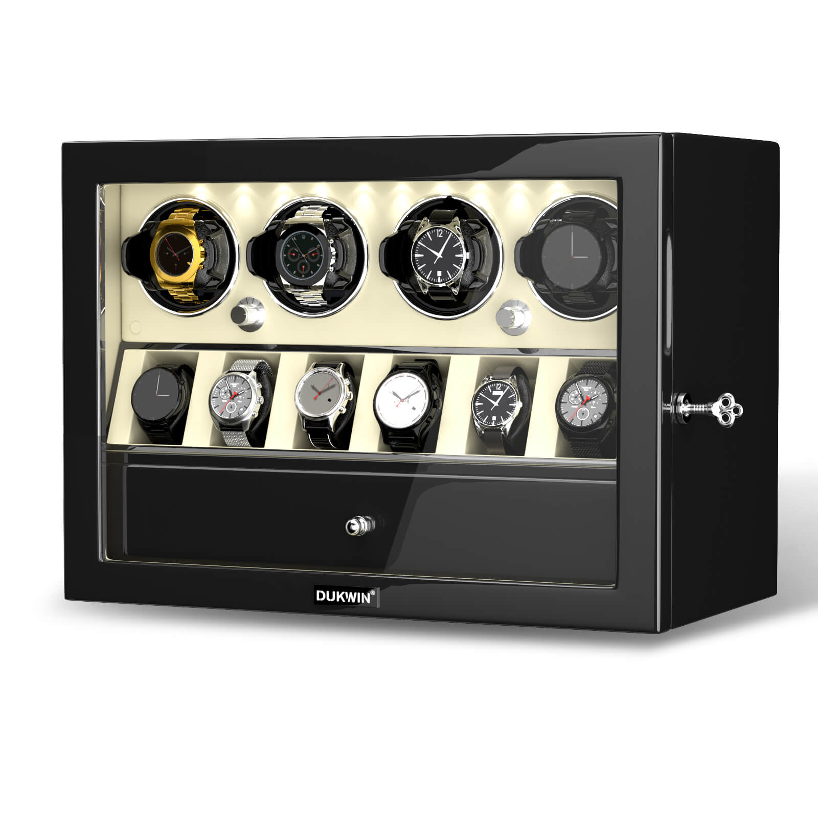 Dukwin shops watch winder NEW case - beautiful piece