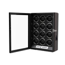 12 Watch Winder for Automatic Watches LCD Remote Control Quiet Mabuchi Motors Large Rotator