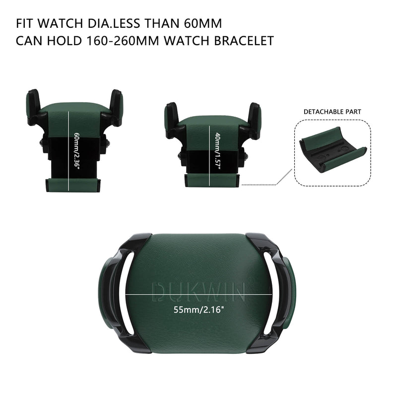 Remontoir de montre unique pour montres automatiques en cuir végétalien moteurs Mabuchi silencieux pour voyage - Hulk vert 