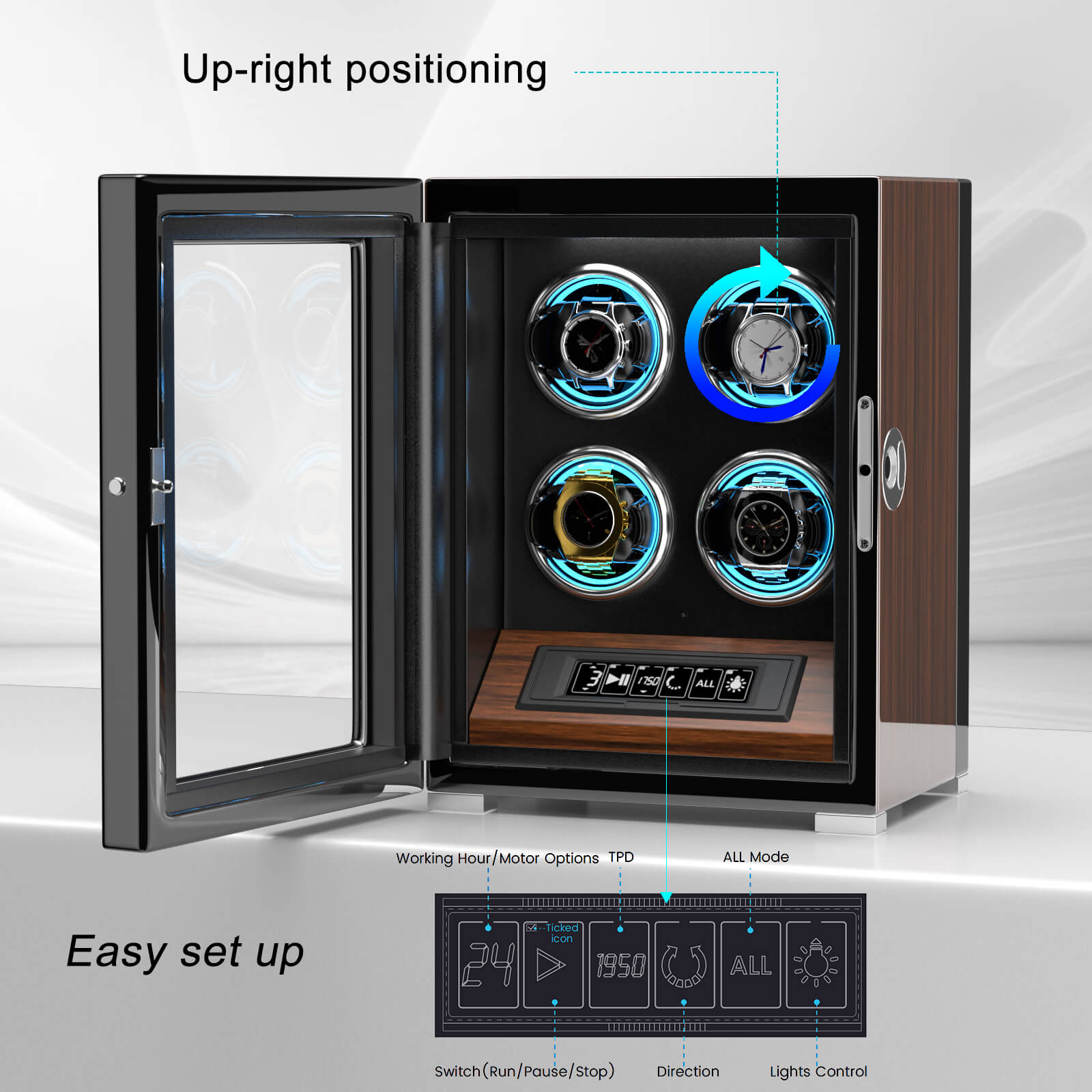 【自主制作 限定DVD】TRiDENT / WINTER COLLECTION 4 Watch Winder, Quad Watch Winder with Fingerprint & Key