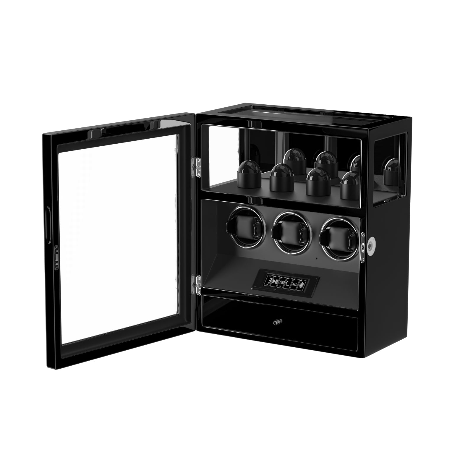 3 Watch Winders with 4 Watch Holders with Fingerprint Lock