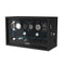 6 + 6 Watch Winder with Extra Storages Aurora Blue Light Quiet Motors - Black