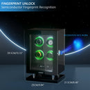 4 Watch Winder with Upgraded Fingerprint Entry RGB Light LCD Remote Control Mabuchi Motors