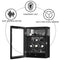Fingerabdruck-Schloss, 6 Uhrenbeweger mit zusätzlicher Uhrenaufbewahrung, LCD-Fernbedienung – Schwarz