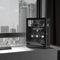 Fingerabdruck-Schloss, 6 Uhrenbeweger mit zusätzlicher Uhrenaufbewahrung, LCD-Fernbedienung – Schwarz