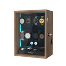 Automatic Watch Winders Muti-Slots with Aurora Blue Backlight and Foam Pad
