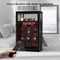 Fingerprint Lock 9 Watch Winders with 4 Watch Holders Storage LCD Remote Control - Red