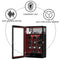 Fingerabdruck-Schloss, 9 Uhrenbeweger mit 4 Uhrenhaltern, Aufbewahrung, LCD-Fernbedienung – Rot