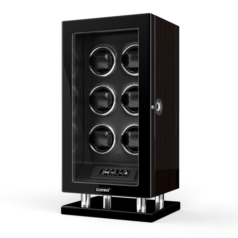 Special Edition- 6 Watch Winder with Upgraded Fingerprint Entry RGB Light Mabuchi Motors