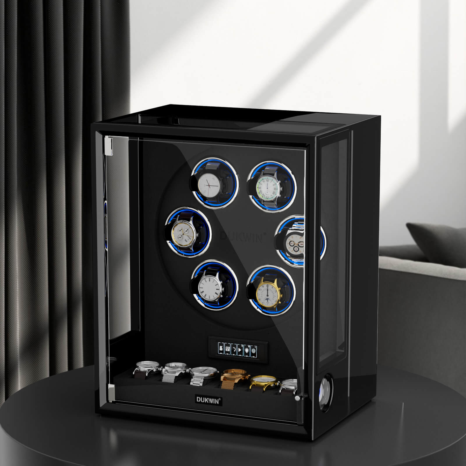 VIRTUOSO – Premium 6 Watch Winder with Fingerprint Lock & Extra