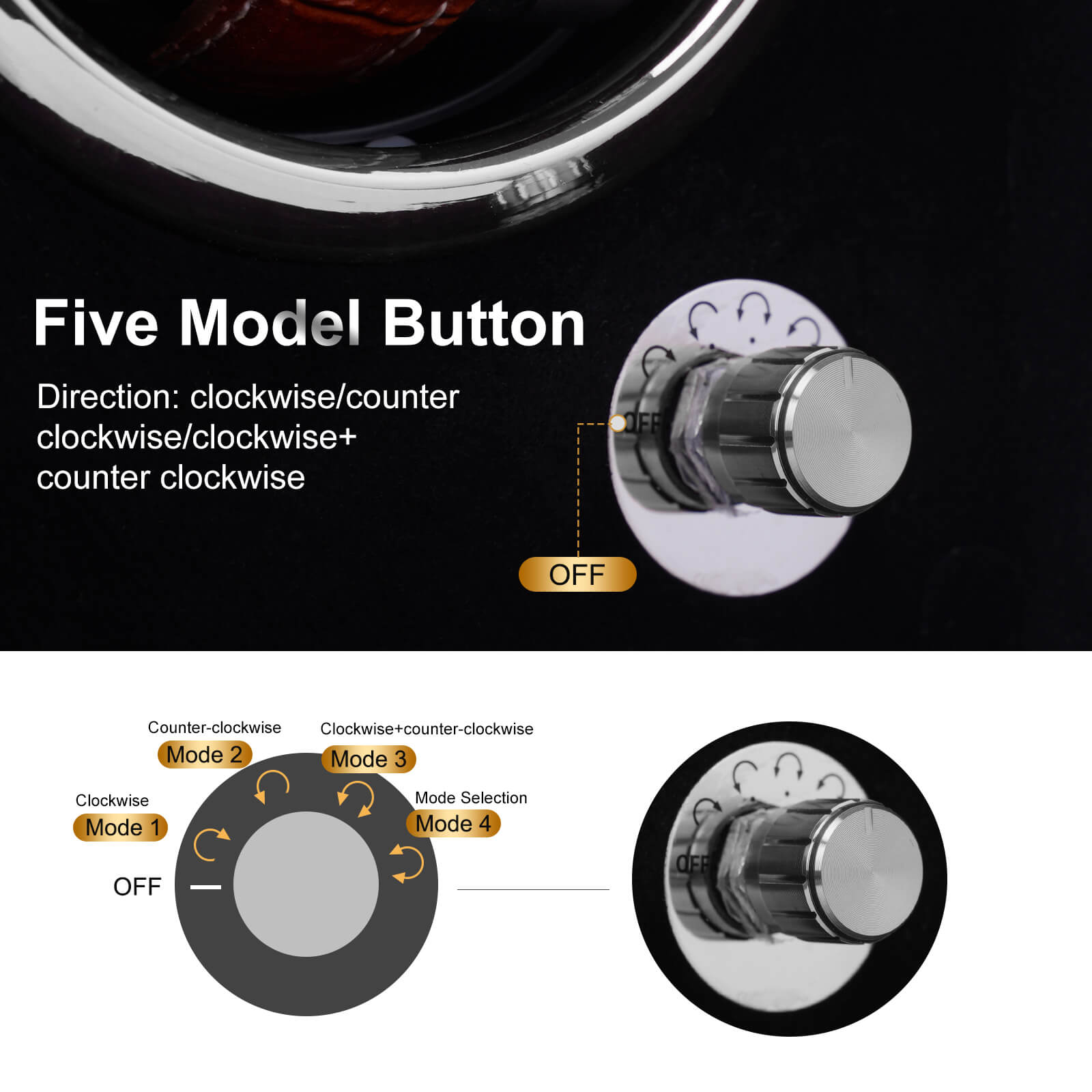 Triple Watch Winder for Automatic Watches with Quiet Mabuchi Motor