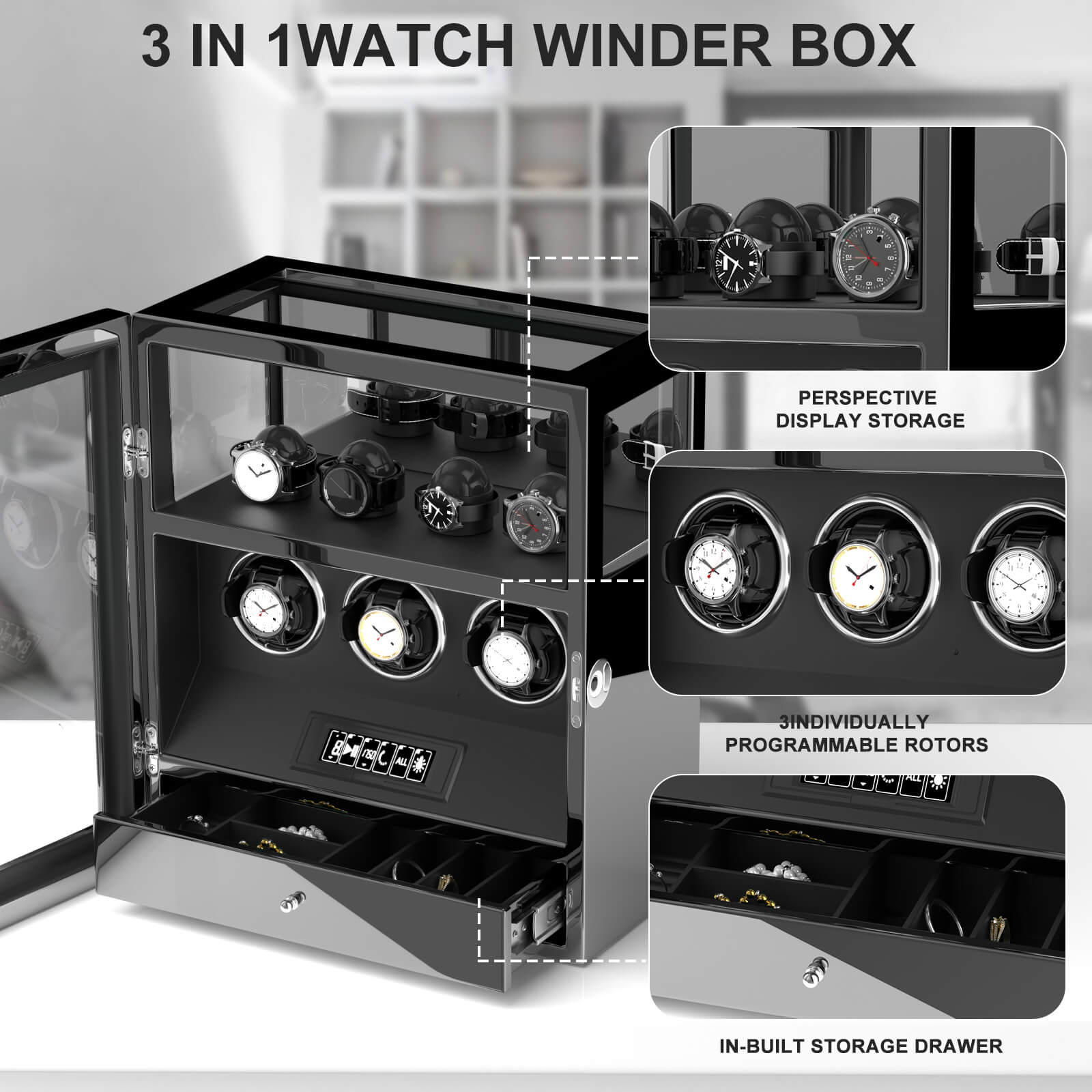Limited Edition Gift Set: Fingerprint 3 Watch Winder + Vegan