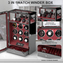 Patented design Watch Winders with Watch Holder Fingerprint Lock Ultra Quiet Motor