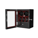 2 Watch Winders for Automatic Watches with 3 Watches Organizer Storage- Red