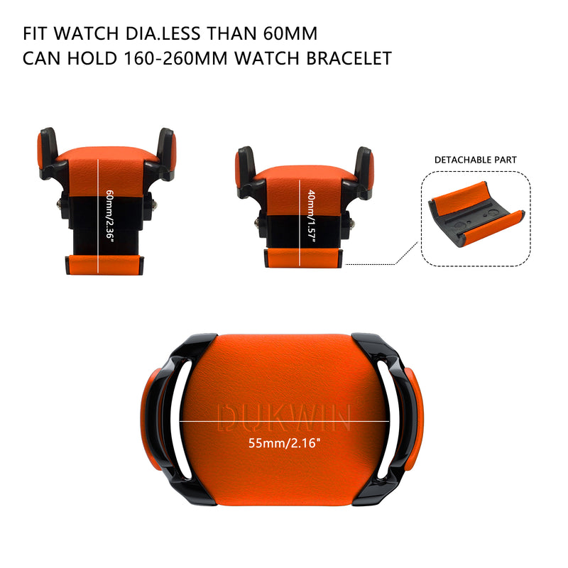 Remontoir de montre unique pour montres automatiques en cuir végétalien moteurs Mabuchi silencieux pour voyage - Orange flamme 