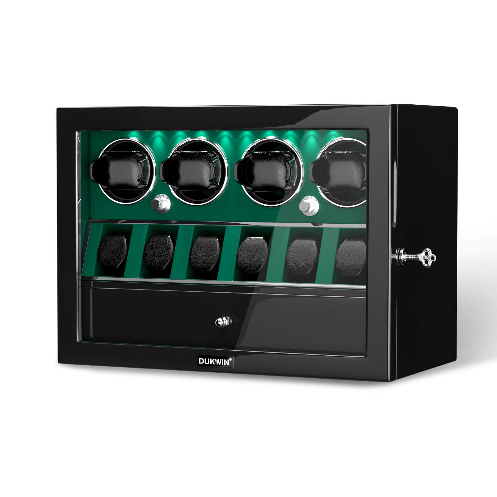4 Watch Winders for Automatic Watches with 6 Watches Display
