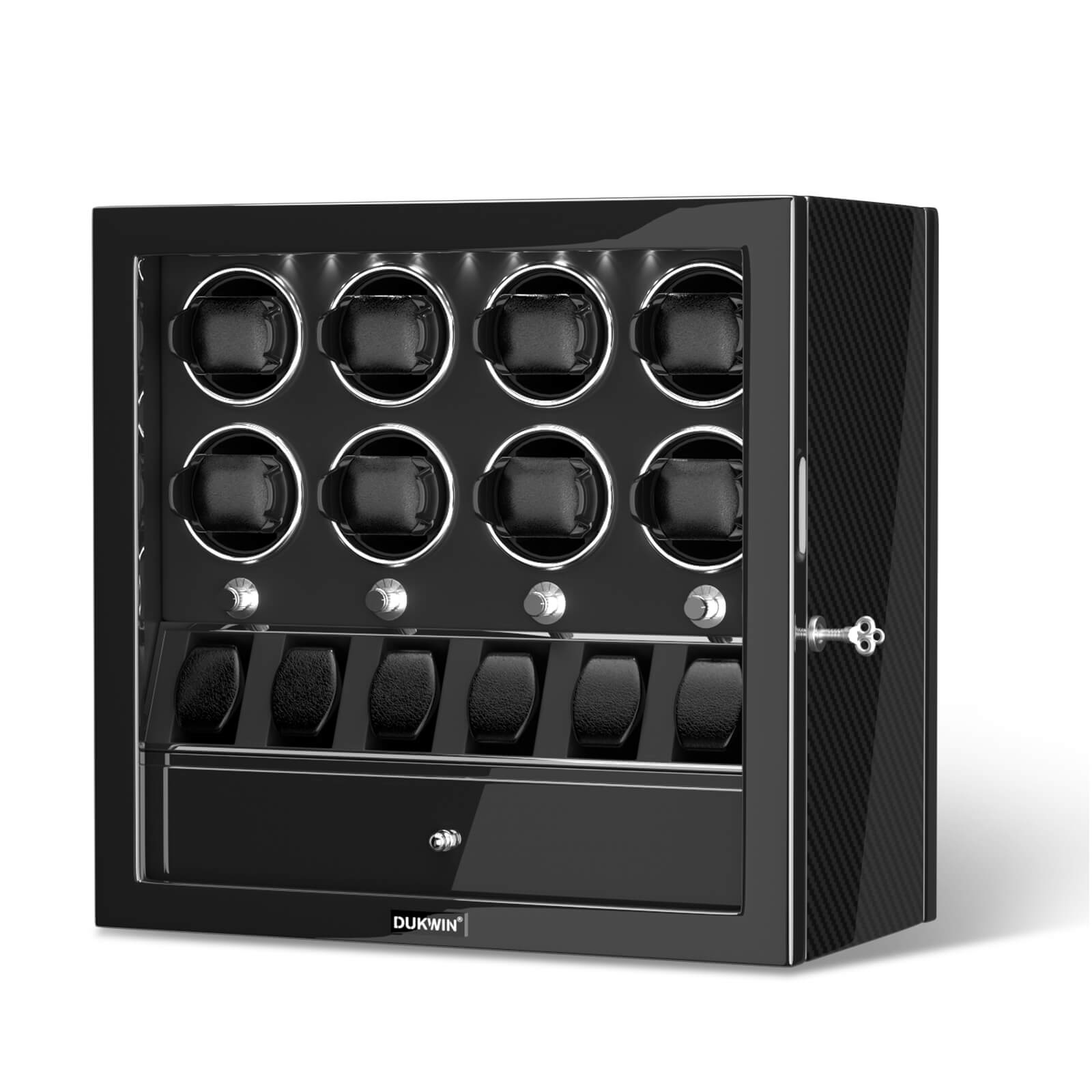 8 Watch Winders for Automatic Watches with 6 Storage Organizer