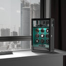 Fingerabdruck-Schloss, 9 Uhrenbeweger mit 4 Uhrenhaltern, Aufbewahrung, LCD-Fernbedienung – Grün
