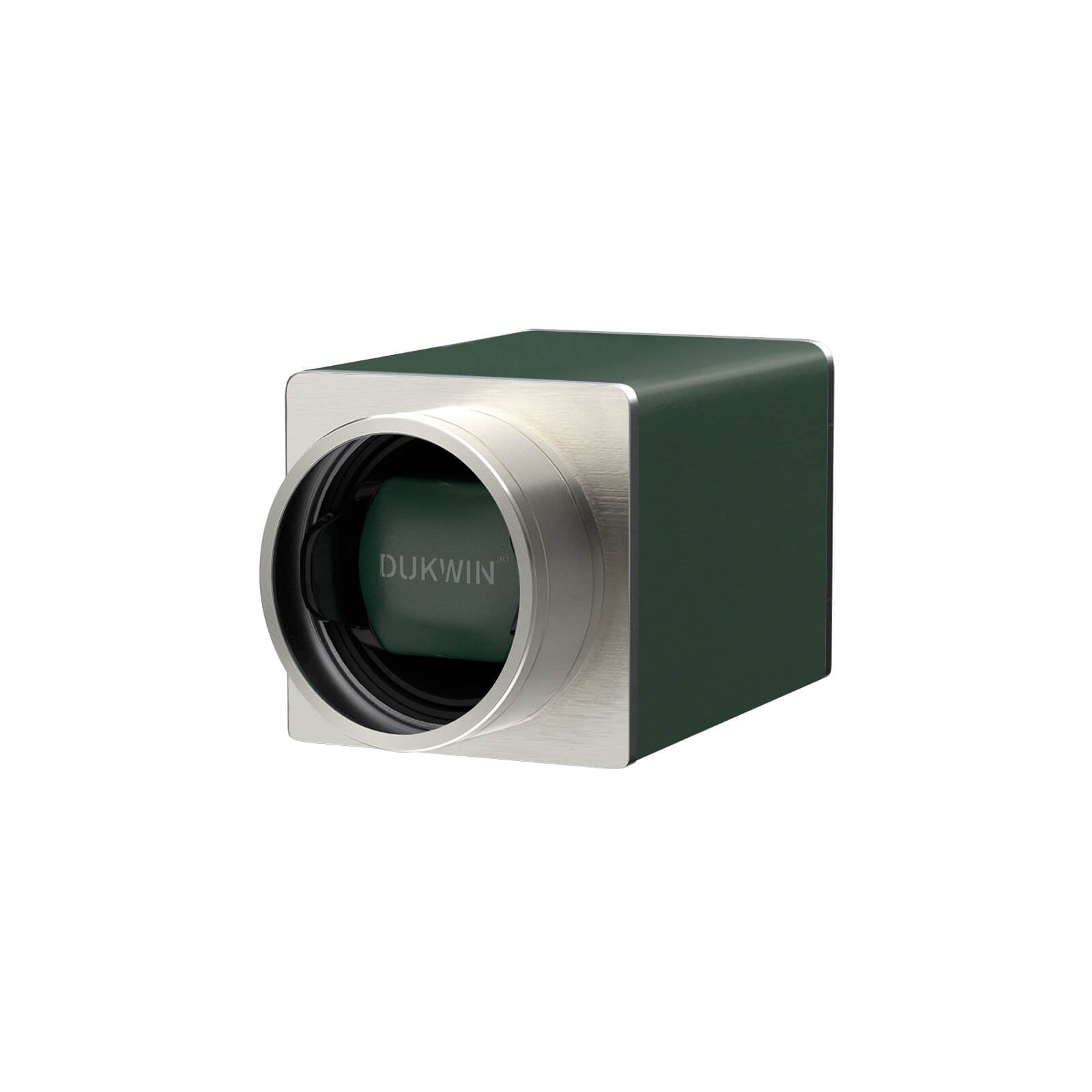 Remontoir de montre simple empilable en cuir végétalien, moteurs Mabuchi silencieux pour le voyage - Vert Hulk