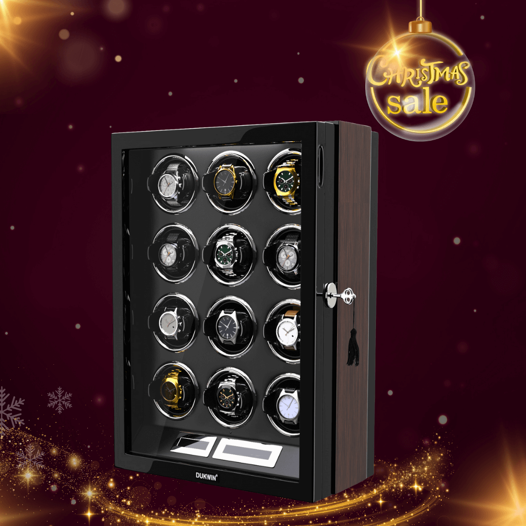 12 Caricaorologi per orologi automatici Telecomando LCD Silenzioso Motori Mabuchi Grande rotatore