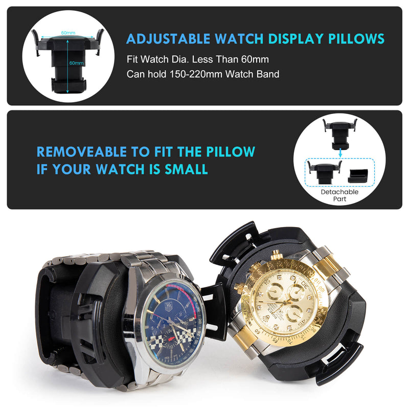 9 remontoirs de montres pour montres automatiques avec 8 supports de montre organisateur grande boîte de rotation de montre