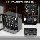 8 Watch Winders for Automatic Watches with 6 Storage Organizer Case - Carbon Fiber