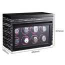 8 Watch Winders With 8 Watches Display Storage RGB Light LCD Remote Control Quiet Motors