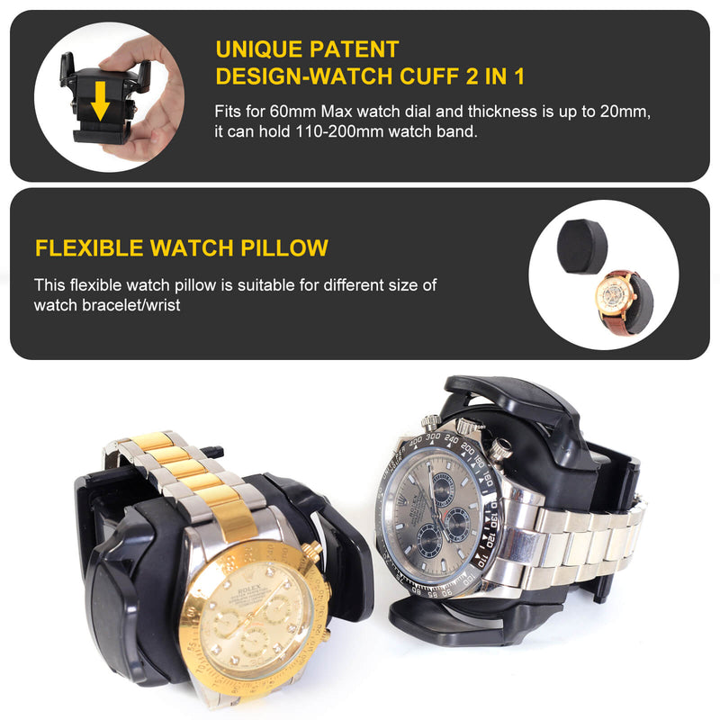 8 remontoirs de montres pour montres automatiques avec 6 étuis de rangement – ​​Fibre de carbone