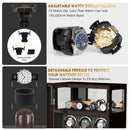 9 Watch Winders with 4 Watch Holders LCD Remote Control with Key - Brown Oak